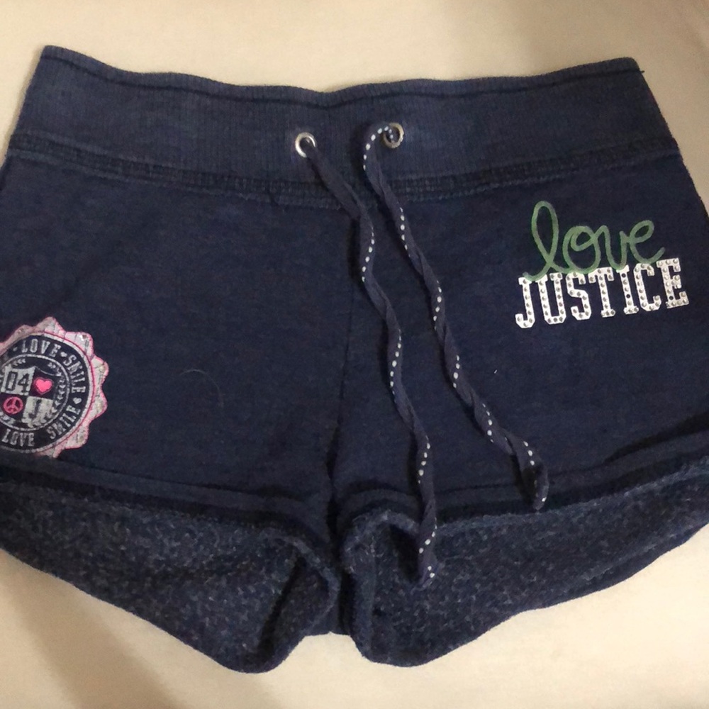 Justice navy pajama shorts
